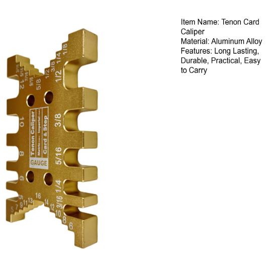 Woodworking Tenon Card Caliper Measurement Tool Durable Structure Comfortable Grip Smooth Operation Portable Tenon Card Caliper