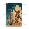 Artisian Flying Metal Sign Pilot Tin Poster Flight Attendant Decorative Plate Wall Decor Garage Bar Pub Club Hotel Cafe Kitchen