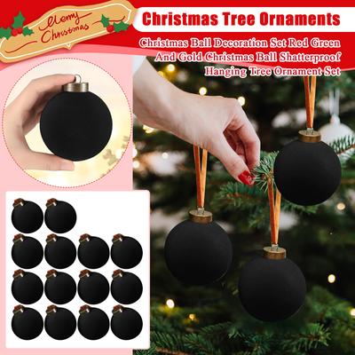 Christbaumschmuck, Weihnachtskugel-Dekorationsset, rot, grün und gold, Weihnachtskugel, bruchsicheres Hänge-Baumschmuckset