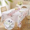 Spring Watercolor Wild Flowers Rectangle Tablecloth For Kitchen Table Decor Waterproof Polyester Table Cloth Wedding Party Decor