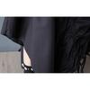 Dimanaf 2025 Summer Women New Skirts Plus Size Solid Elastic Waist Pleated Elegant Black Skirts
