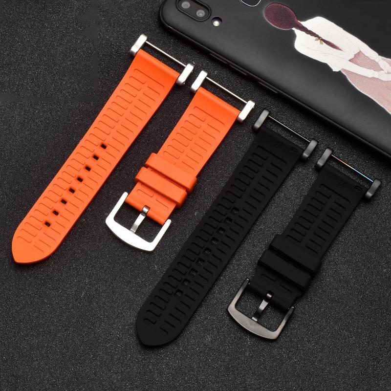 For Suunto Expedition Core Source Tuoye 3V Fluoro Rubber Watch Strap Waterproof Sports Silicone Watch Belt Rubber Watchband