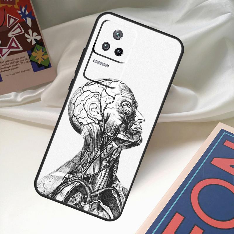 Чехол Human Anatomy Для POCO M6 Pro X3 X4 X5 X6 M5s F3 F5 Xiaomi 13T Pro 12T 11T 12 13 Lite 14 Ultra Mi 12 Pro