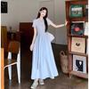Polo Collar Tie-Waist Slimming Long Dress - Women's 2026 Summer Collection