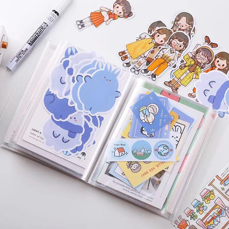 A6 Planner Sticker & Memo Holder Album - Large Capacity Organizer for Cards, Tickets, Invoices, & Illustrations.