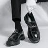 Large size men's shoes British style business low casual fashion thick-soled metal buckle foot cover lazy shoes