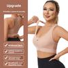 Hul Mesh Front Glidelås Sportsundertøy Kvinner Støtsikker Tanktopp Løping Yoga Fitness BH Skjønnhetsrygg Samlende Stor Størrelse