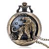 Vintage Chinese Zodiac Quartz Pocket Watch Necklace Pendant Gift Collectible Gifts for Men Women