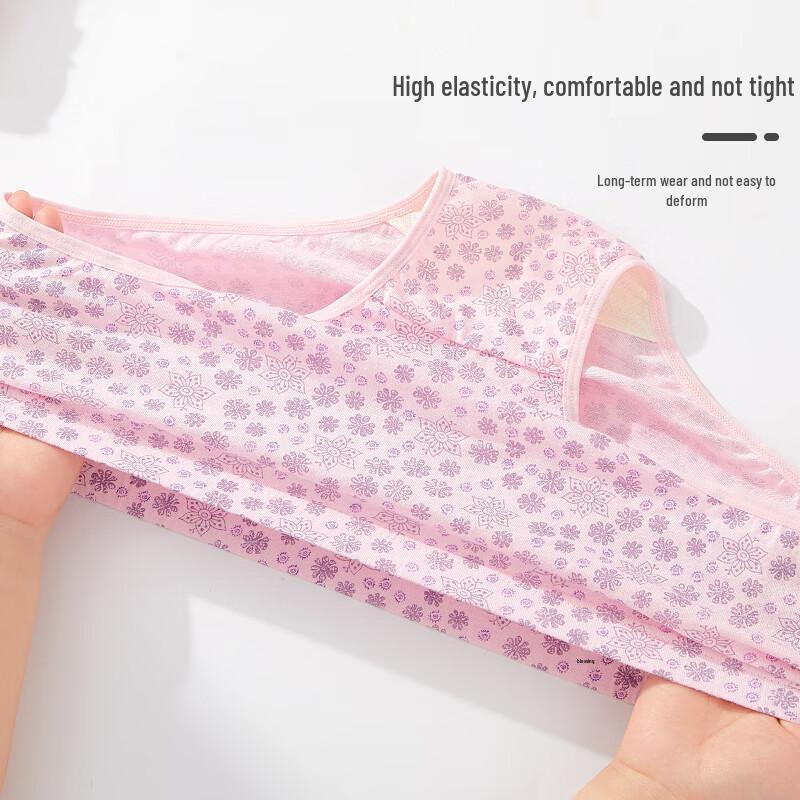 Nanjiren Women's High Waist Cotton Antibacterial Briefs 4-Pack