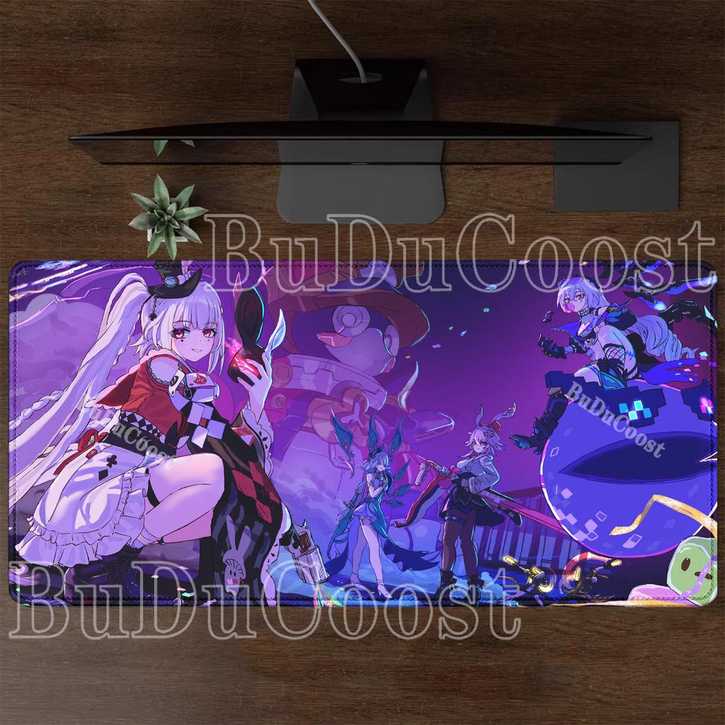 Larger Silver Wolf LV.999 Mousepad HSR Honkai Star Rail PC Gaming Keyboard Anime Girl Kawaii Mouse Pad HD Printing XXL Desk Mat