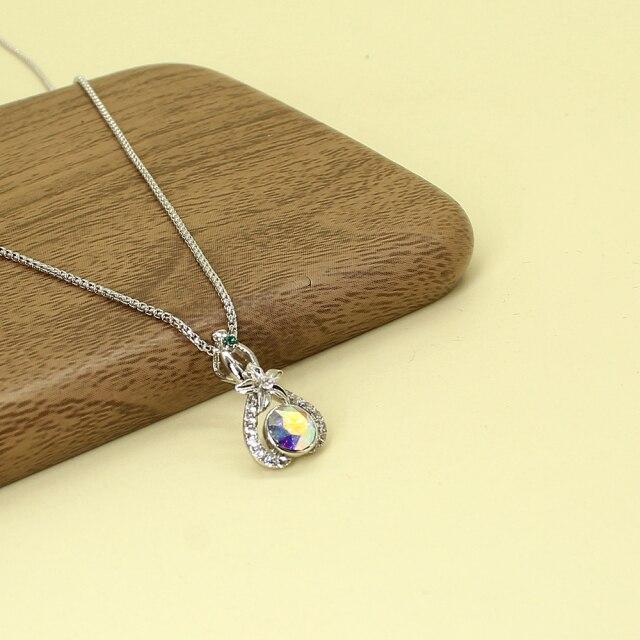 

Изысканное мини-цветочное персиковое сердечко с цирконием, разноцветный кристалл, кулон, ожерелье для женщин, модные элегантные свадебные украшения для вечеринок, подарки 38cm