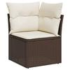 Vidaxl 11-Cz. Garden Furniture Set With Cushions, Brown, PE Rattan