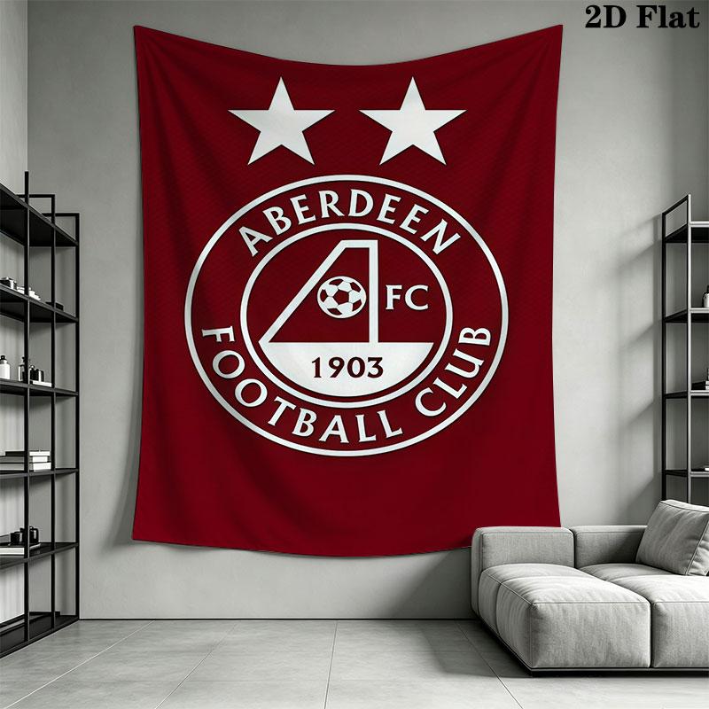 Aberdeen logo Wall Hanging Printed Fabric Blanket Decorative Tapestries for Bedroom Living Room Home Decor