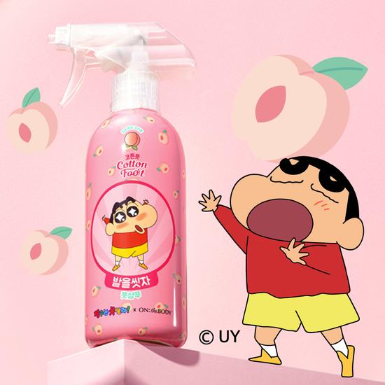 On the body, let's wash our feet, Cotton Foot Shampoo 385ml, Crayon Shin-chan Edition, choose 1 of 2 flavors (Peach/Mint Chocolate)