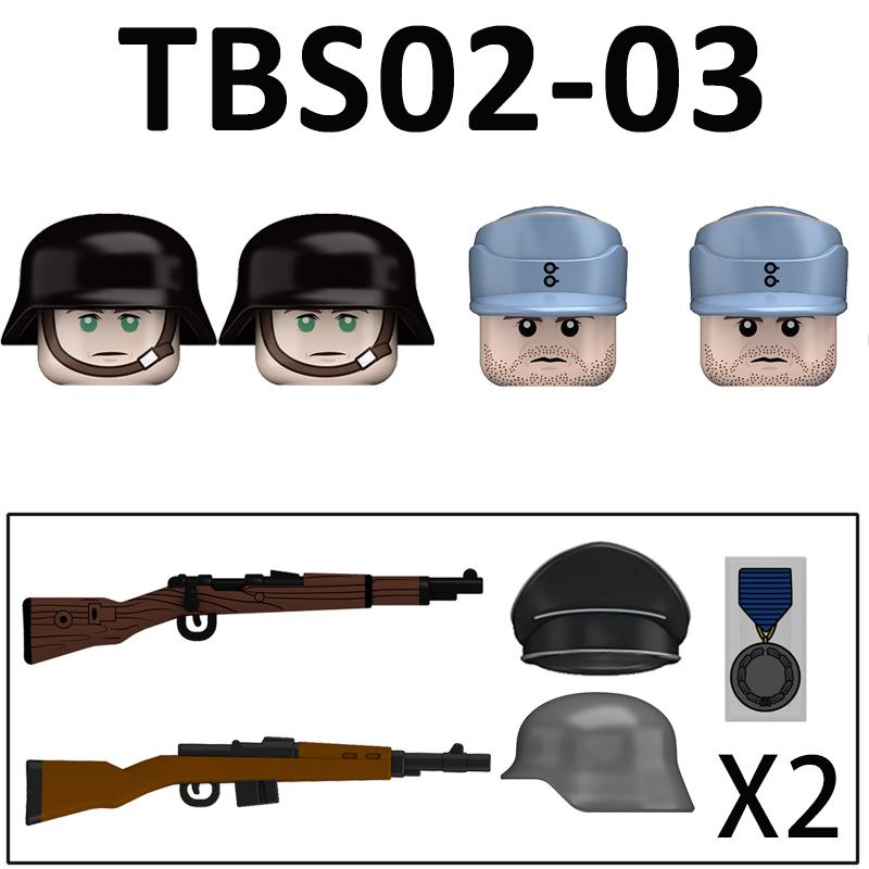 Non-Toxic Military Ww2 German Soldiers Figures Building Blocks Camouflage Army Infantry Officer Hat Helmet Weapons Bricks Toys For Kids
