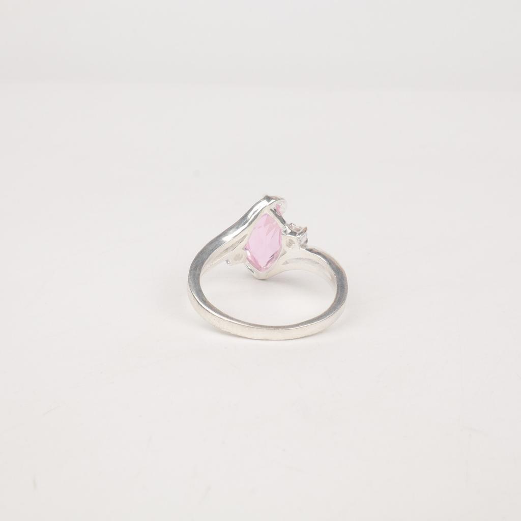 Rare Morganite Gemstone 925 Sterling Silver Jewelry Zircon Ring For Women Gift CZR-8-6