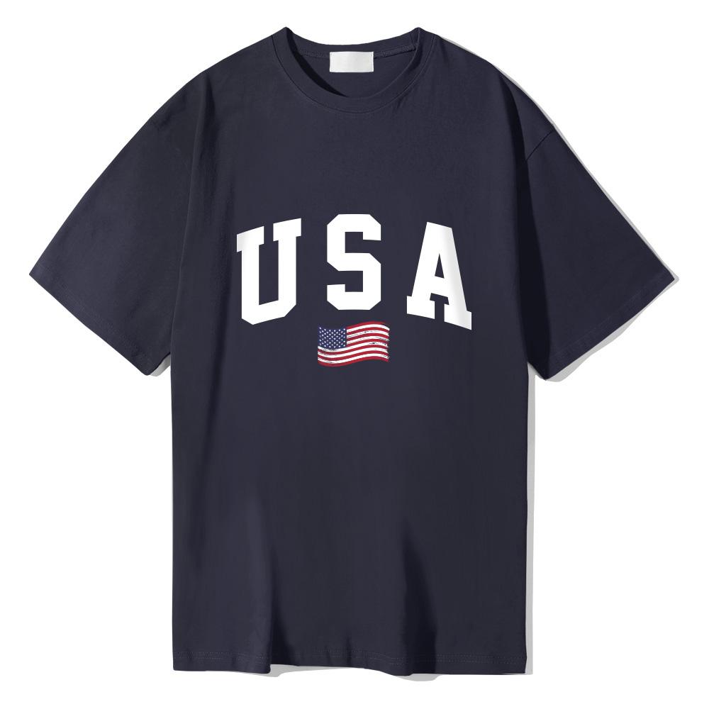YDA Usa Logo Oversized Short Sleeve T-Shirt_Ltss019Nv