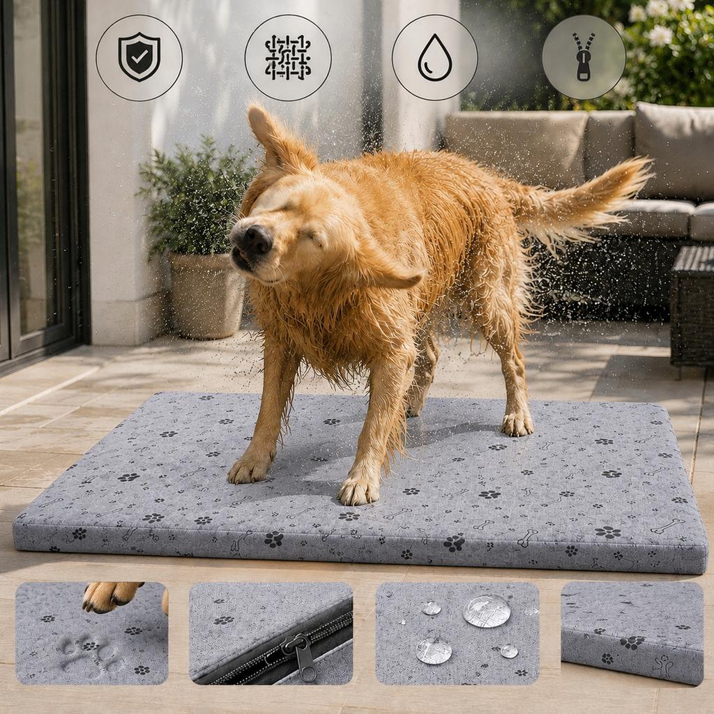 [20] Orthopedic Dog Bed Memory Foam Mattress 120x90cm LROKI120R