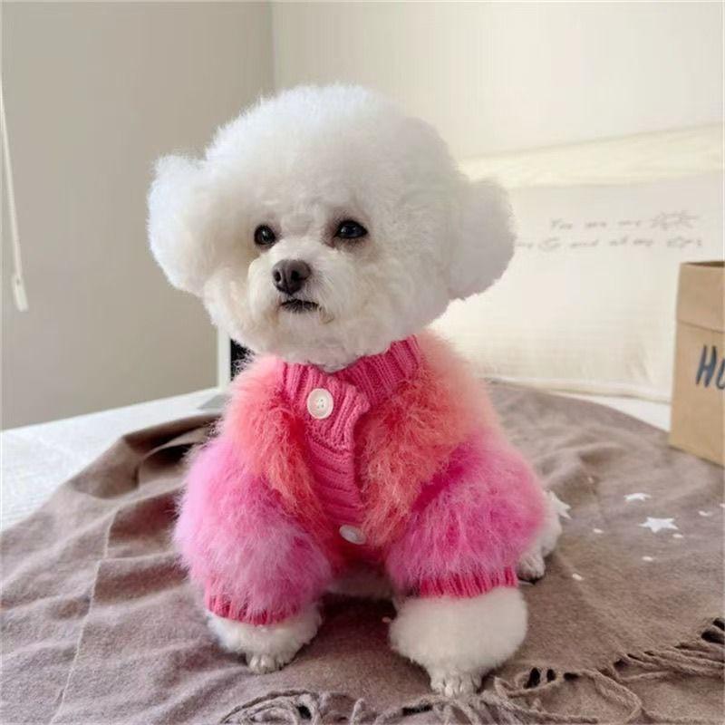Warm Knit Sweater Small Dogs Winter Pet Clothing Poodle Bichon Frise Pomsky Cozy Outfit XS To XL