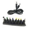 DC5V 5.5x2.1mm Power Cable with 8 Connectors DC5521 Female Connectors for Home Office and Travel Use Efficient