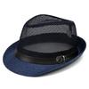 Summer hat men's top hat sunscreen breathable sunshade straw hat cool hat grandpa outdoor mesh hat