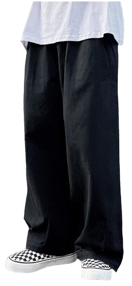 

Брюки широкие от бедра FloRise на резинке FL227 Мужские талия, Черный, M, чёрный