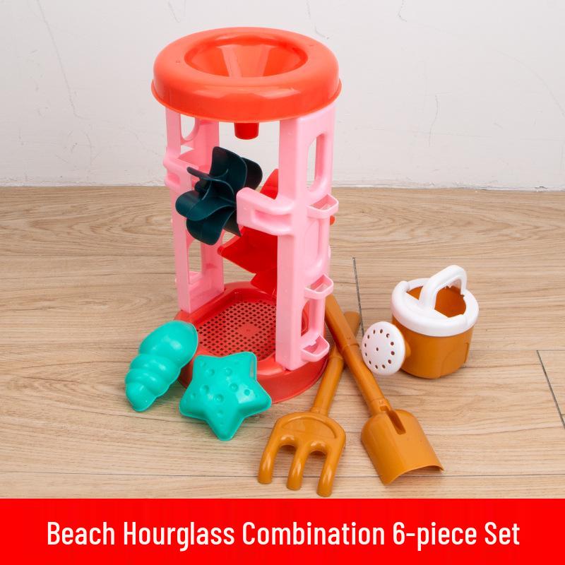 Children's Sand Play Set: Bucket, Shovel, and Hourglass