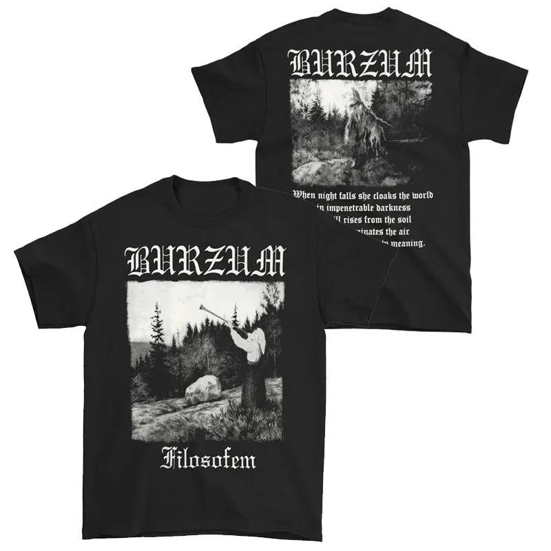 2026 Summer Norwegian Black Metal Band Burzum Rock Dark Punk Black Shortsleeved Printed Tshirt Suitable For Both Unisex And Wounisex