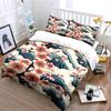 Sakura And Wave Background Print Bedding Set 1 Duvet Cover 2 Pillowcases For Adult And Children Luxury Gift Full Size