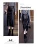 2025 Neue High-Waist Midi Leder Bleistiftröcke für Herbst/Winter