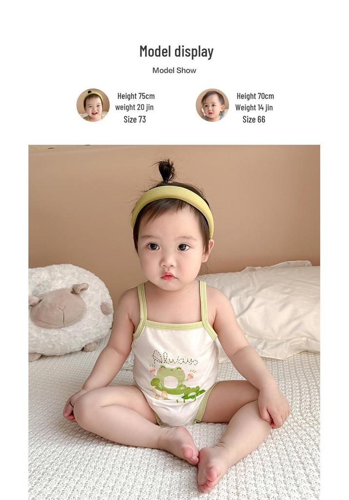 Newborn Infant Sleeveless Romper - Cute Strappy Summer Bodysuit for Boys & Girls