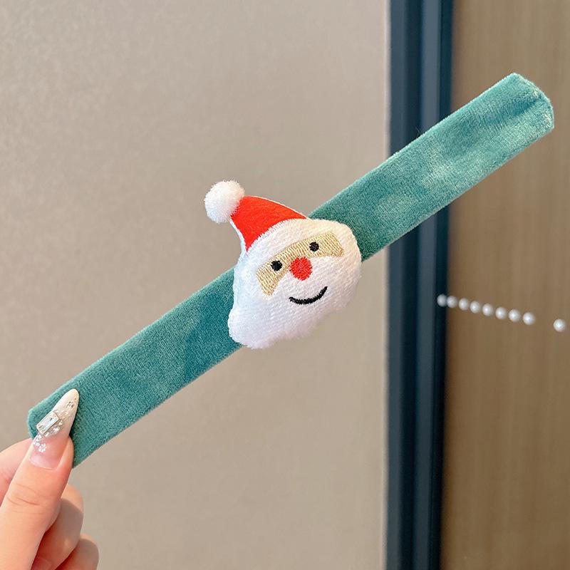 2025 Women's Christmas Snap Bracelet - Plush Cartoon Elk & Snowman Design