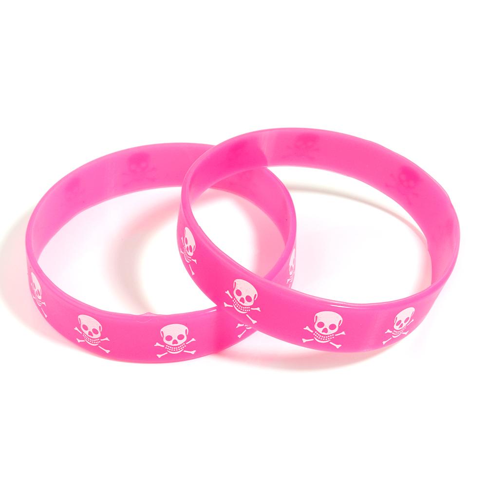 6pcs/lot Color Silicone Sports Bracelets Halloween Skull Style for Party Jewelry Gifts Teens Unisex Fitness Wristbands Wholesale
