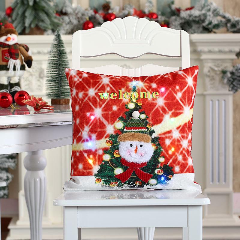 Weihnachtsglanz Kissenbezug Bestickte Kissen Ornamente Weihnachten Heimdeko Kissenbezug Geschenk