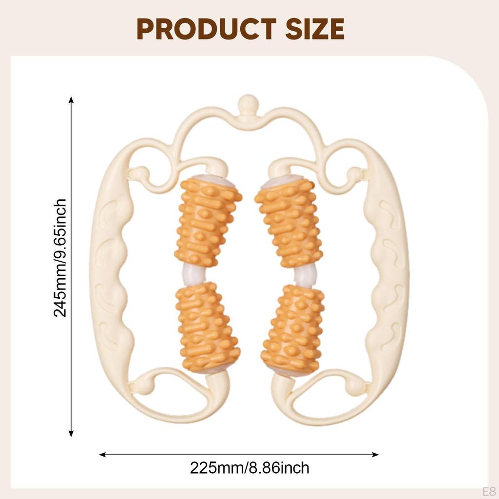 Hand Held Cellulite Massage Roller Deep Tissue Gift Manual Fascia Tool for Gym Workout