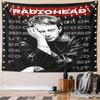Radiohead Artwork in Black and Red Pattern Wall Hanging Tapestry Decorative Tapestry Home Decor for Bedroom and Living Room