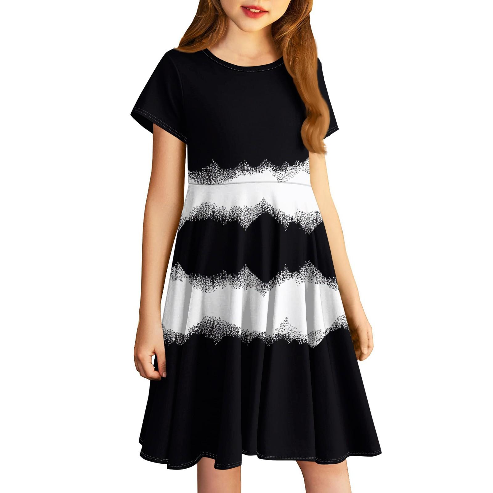 

Юбки для девочек Милые принтованные маленькие юбки Платья для детей 100 чёрный