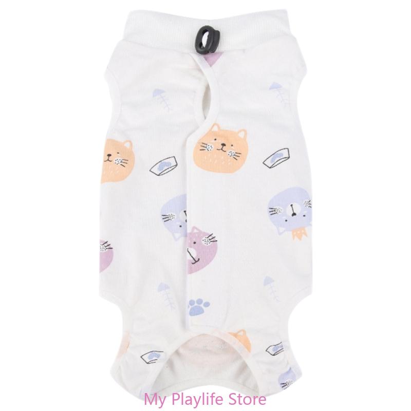 

Костюм для хирургического восстановления кошек для женщин и мужчин, раны живота, стерилизация, кожные заболевания, мягкий для домашних животных после стерилизации S