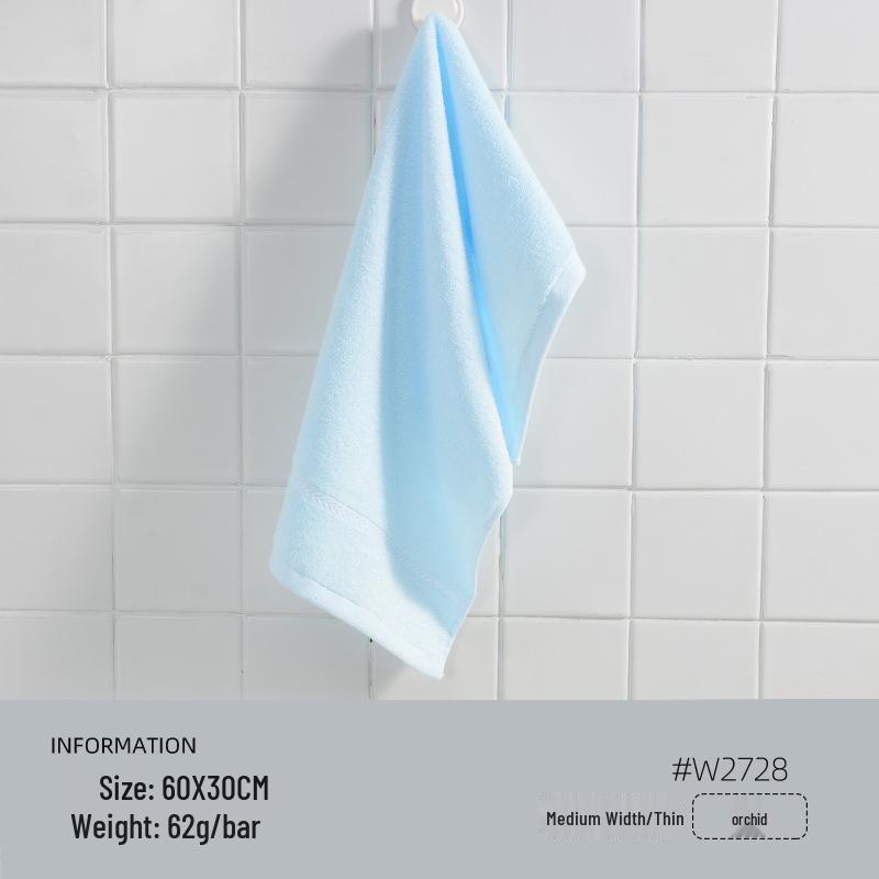 Jieliya All-Cotton Face Towel - Absorbent, Comfortable, Solid Color with Embroidered Logo for Men & Women