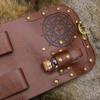 Set of 2pcs Medieval Style Alchemist Bottle Waist Pouch Belt Set For Role Playing Costume Accessories PU Leather
