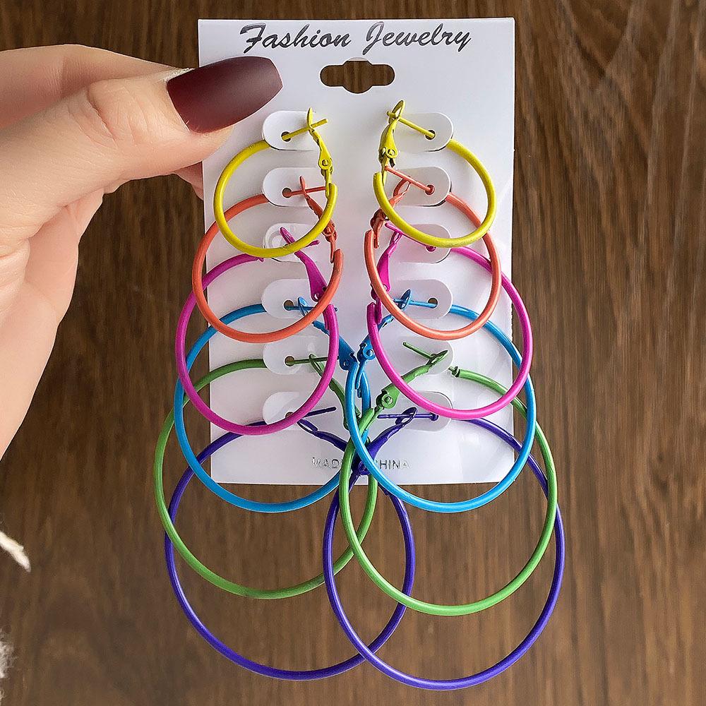 Unisex Alloy Hoop Earrings Set: Shrimp Design In European & American Style