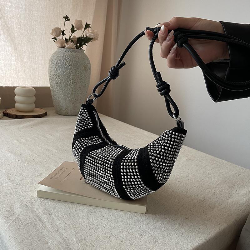 Women's cute bag fashion rivet crossbody single shoulder bag