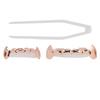 Hip Hop False Teeth Set Reusable Unfading Copper Halloween Festival Teeth Decoration Brace