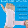 Carpal Tunnel Syndrome Wrist Brace - Adjustable Nighttime Sleep Immobilization Brace - Right Wrist Decompression Pain Stabilizer