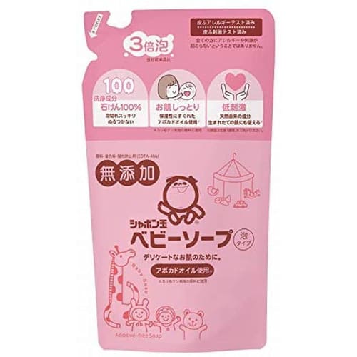 [Set] Shabondama Baby Soap, Foam Type, Refill, 400ml (4 bottles)