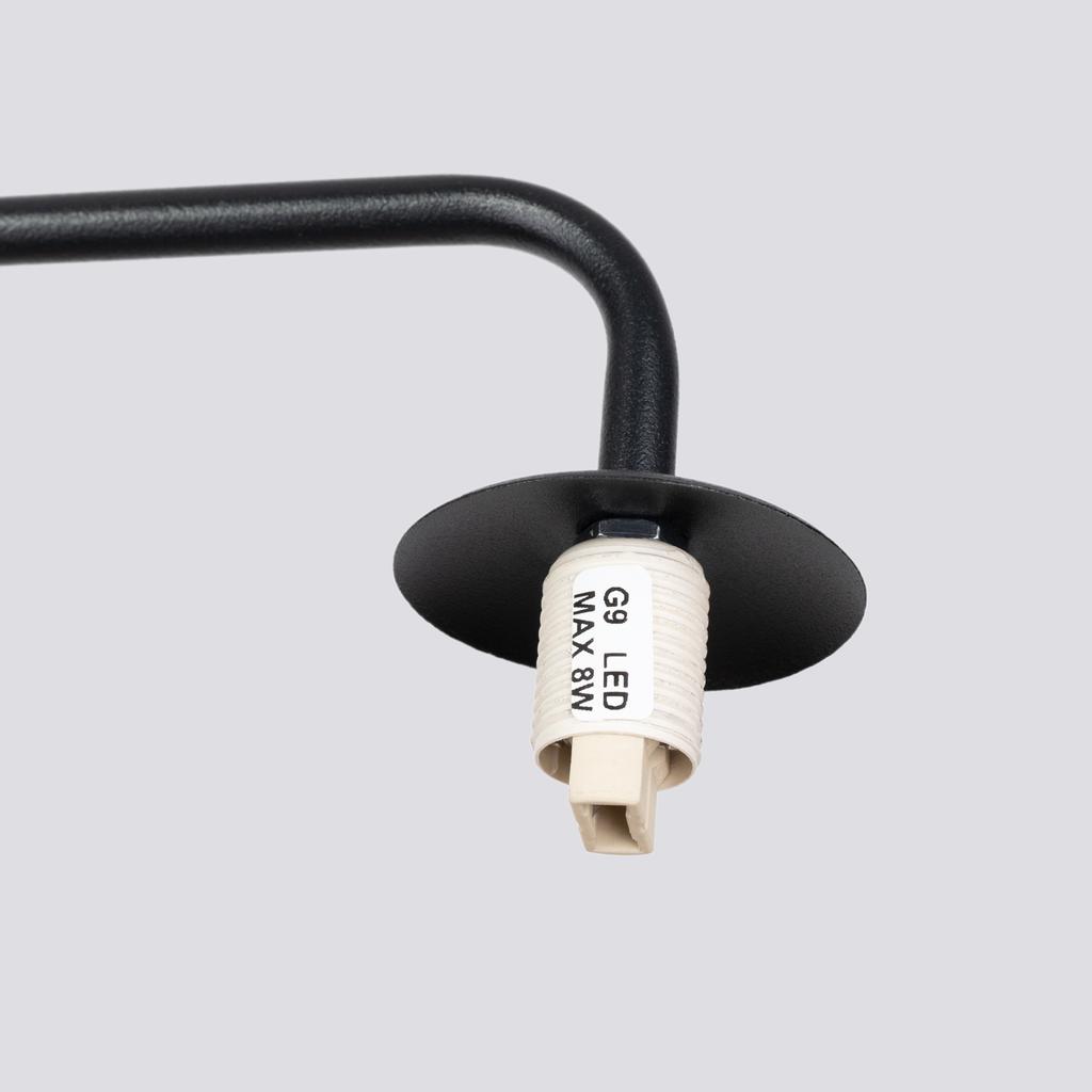 Kinkiet Ścienny Czarny Szklana Biała Kula Do Łazienki Przedpokoju 1Xg9 8W Astral Sollux Lighting