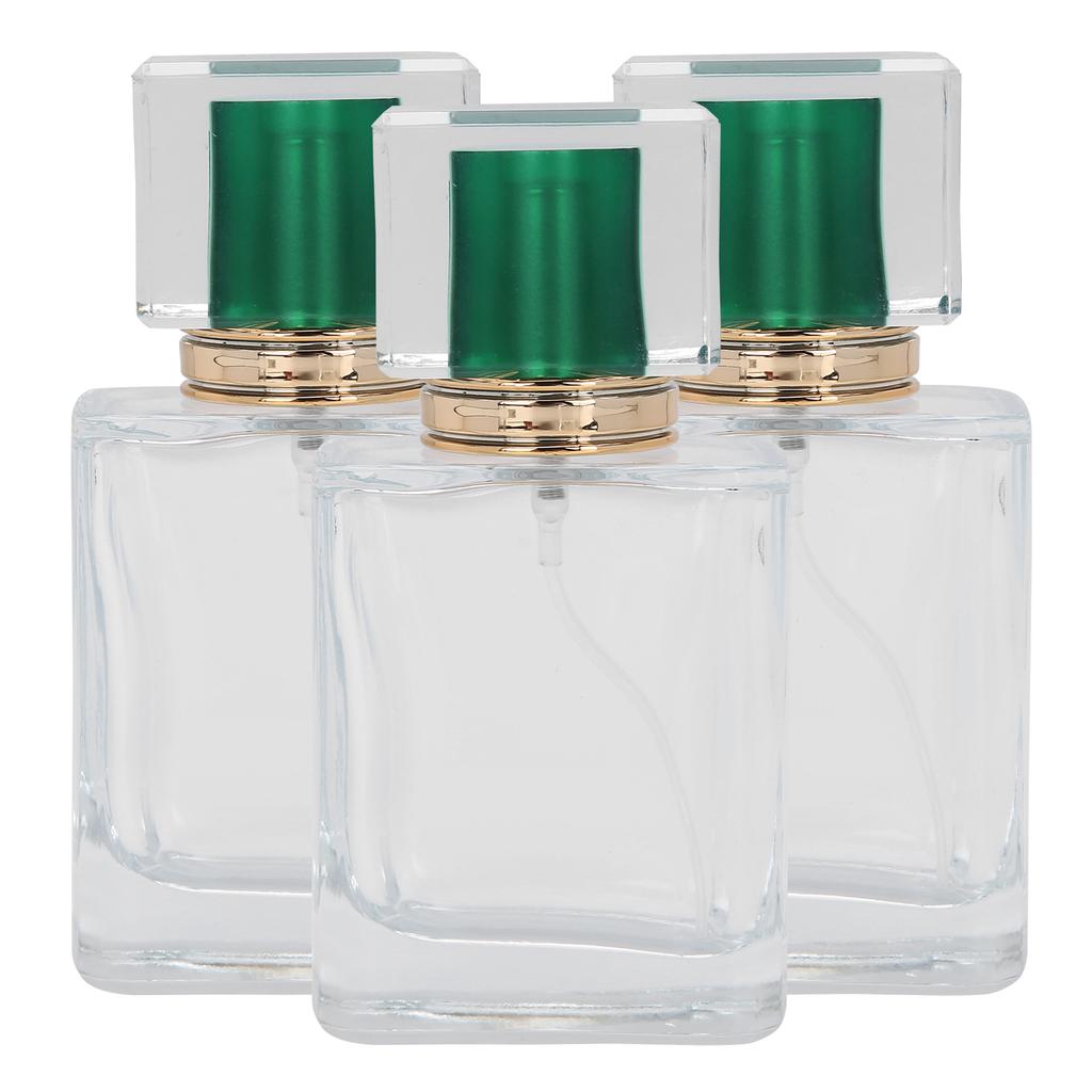 50ml Glass Perfume Bottle Refillable Perfume Atomizer Dispenser Liquid Makeup ContainerGreen