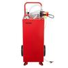 30 Gallon Fuel Caddy Gasoline & Diesel Fuel Tank with Manual Pump Red