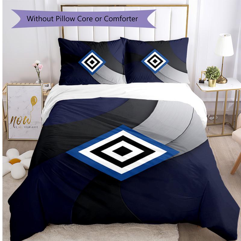 Hamburger SV Football Printed 3 Pieces Bedding Set, Comfortable Skin Friendly Bedroom Duvet Cover Set