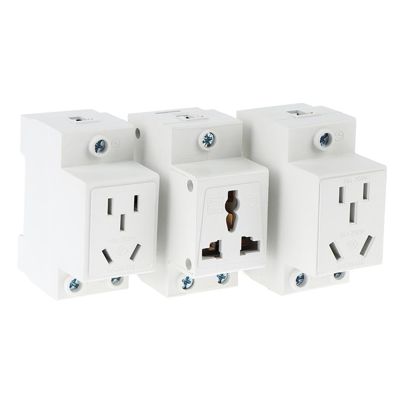 UK US EU FR IT Standard Modulare DIN-Schienensteckdose 10A 16A 25A 250V Industrielle Verteilerdose AC30 Steckdosen Adapter Verbinder